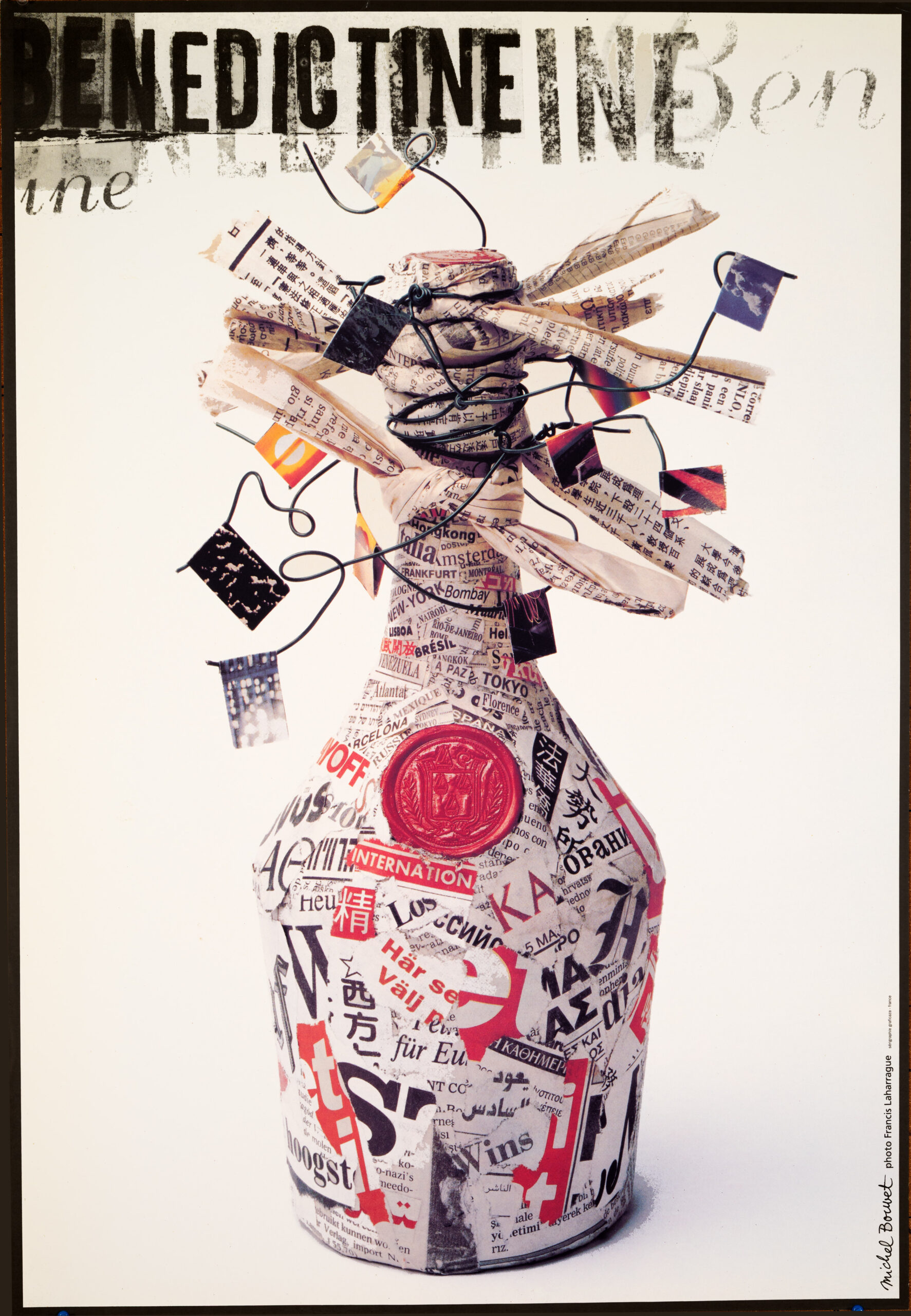 Benedictine Liqueur by Michel Bouvet 1990 original FRENCH poster