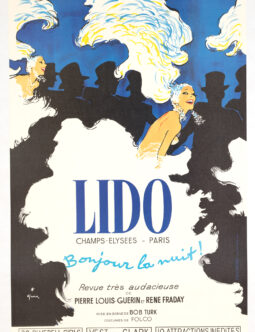 Rene Gruau Lido Bonjour La Nuit poster on linen
