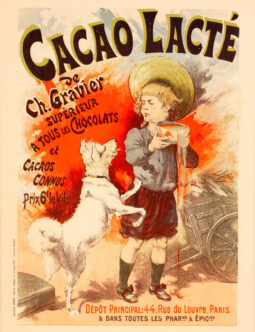 Lucien Lefèvre – Cacao Lacté (Les Maîtres de l’Affiche, 1895–1899) Original Lithograph – Chaix, Paris – Linen