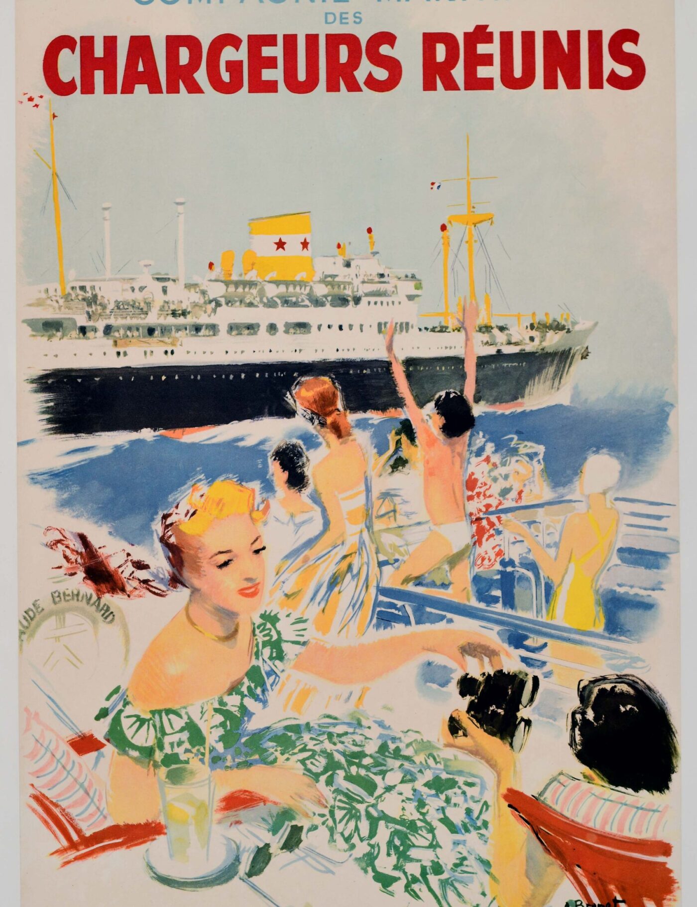 Poster Chargeurs Réunis Indochine - Reproduction Affiche Vintage - 40x60 Cm
