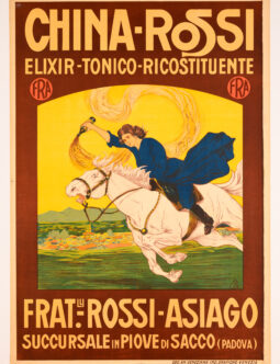 China Rossi Elixir Tonic c1930 original italian poster