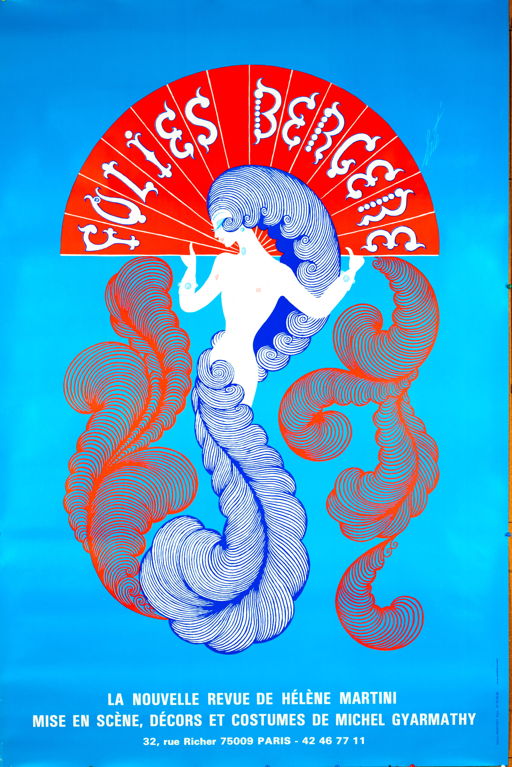 Erté — Folies Bergère: La Nouvelle Revue de Hélène Martini (Éditions Martinet), c.1970s, Serigraph, 39×59 in