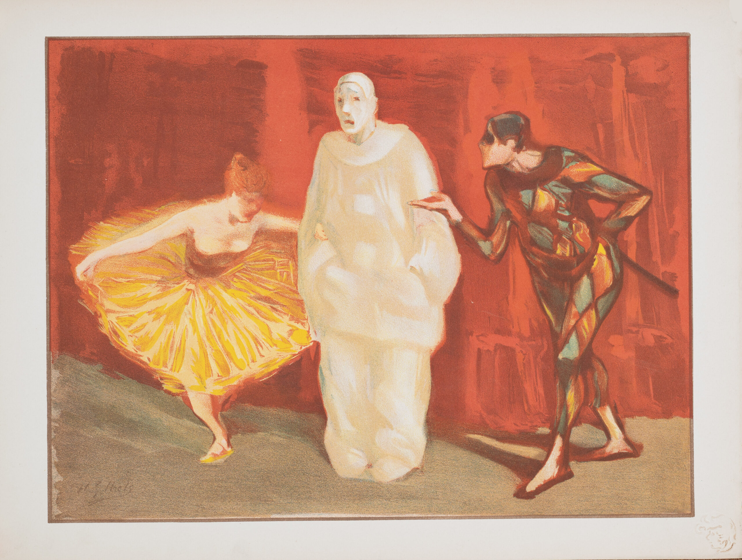 Henri-Gabriel Ibels – Pantomime, 1898 – L’Estampe Moderne Original Stone Lithograph