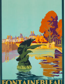 Fontainebleau by Julien Lacaze 1930 vintage French TRAVEL POSTER