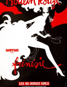 Moulin Rouge Frenesie Watusi poster by Rene Gruau on linen
