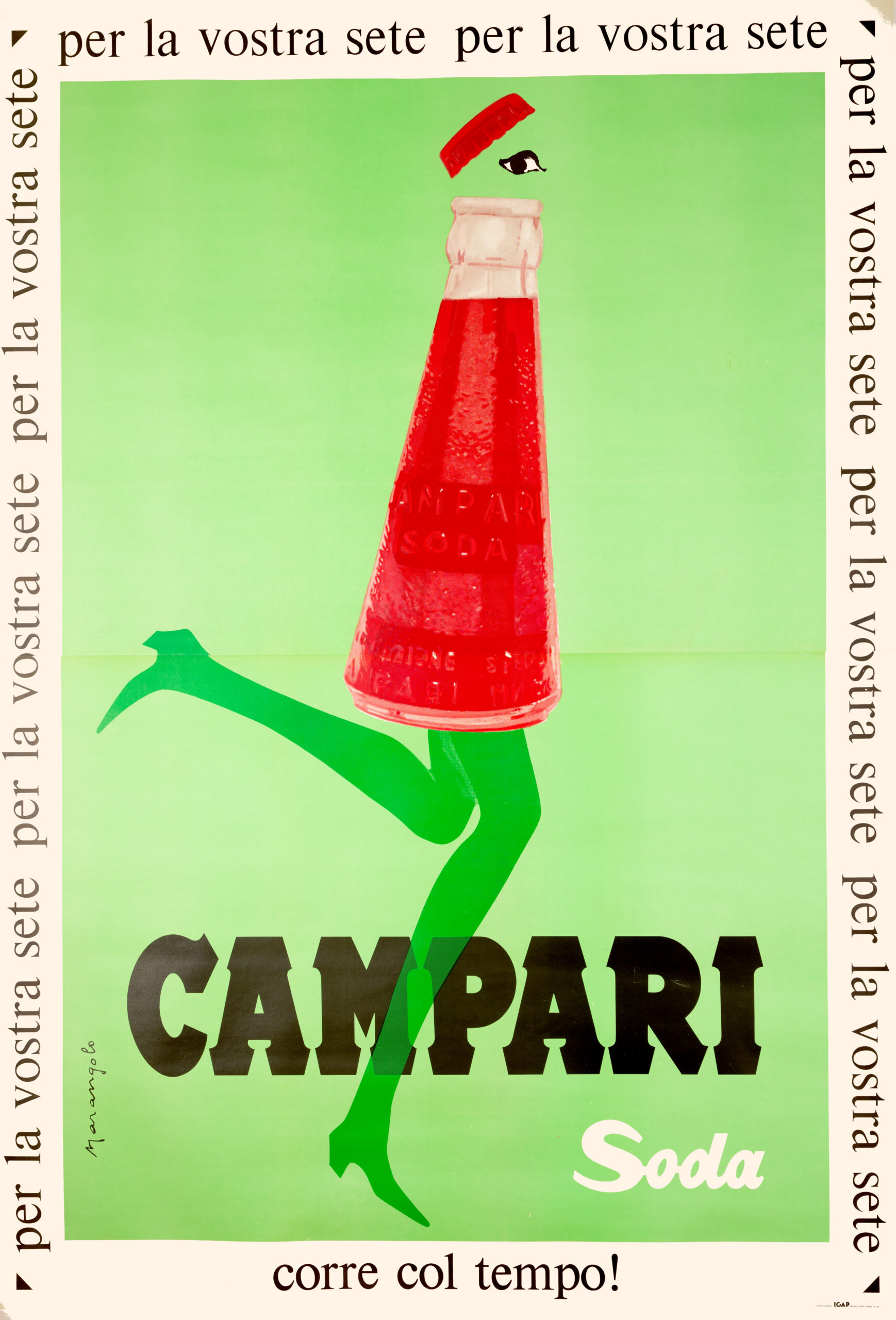 Campari Soda by Franz Marangolo 1968 Corre col tempo original