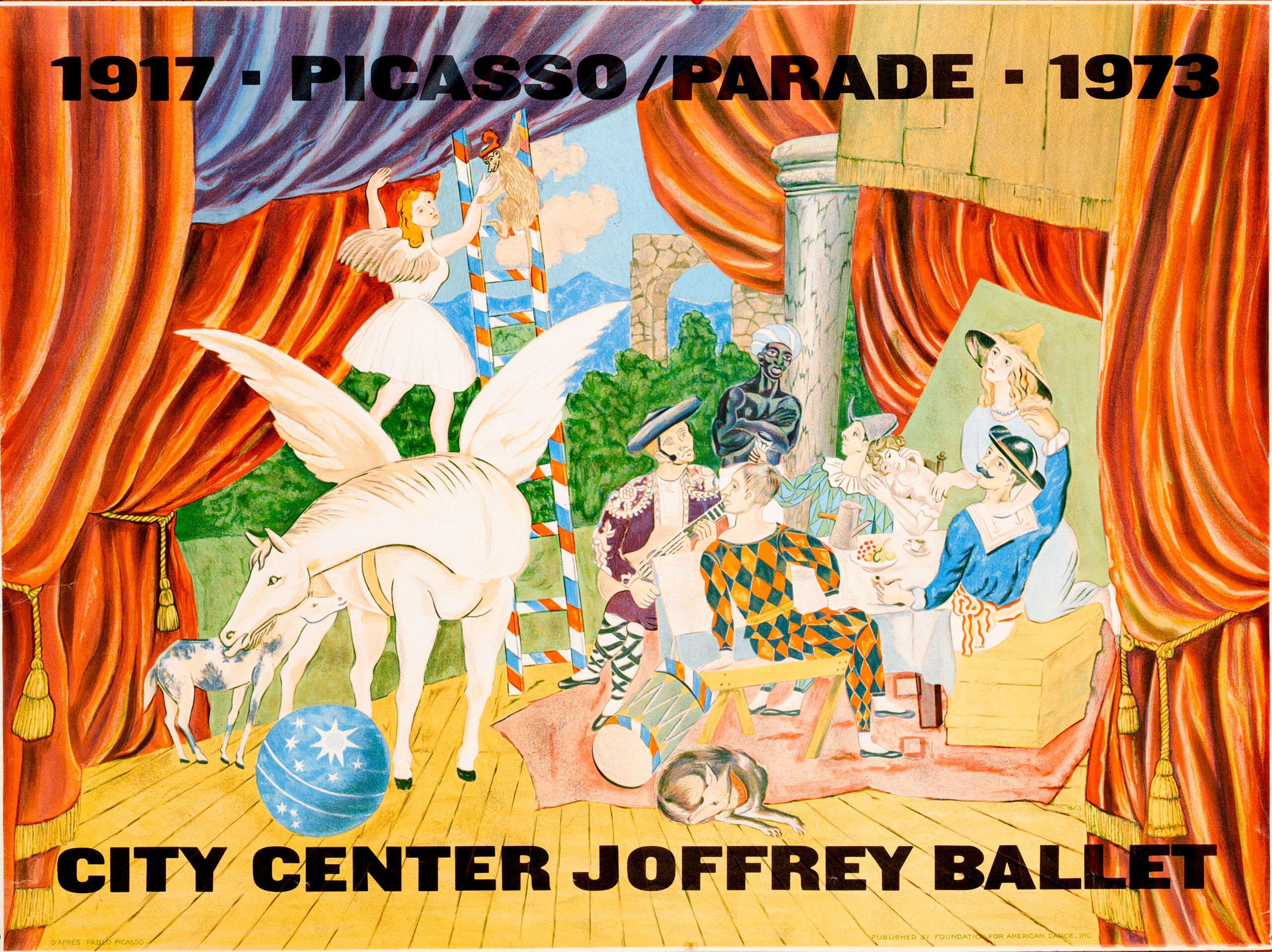 Parade by Pablo Picasso 1973 original for the Joffrey Ballet
