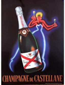 CHAMPAGNE CASTELLANE by Robert Falcucci 1980 original FRENCH poster