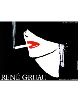 Desastre La Cigarette poster by Rene Gruau on linen
