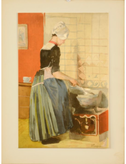 LA SERVANTE BY LUIGINI VINTAGE FRENCH POSTER ESTAMPE MODERNE 1897