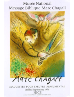 Ange du Jugement Marc Chagall 1974 vintage French Galerie Poster