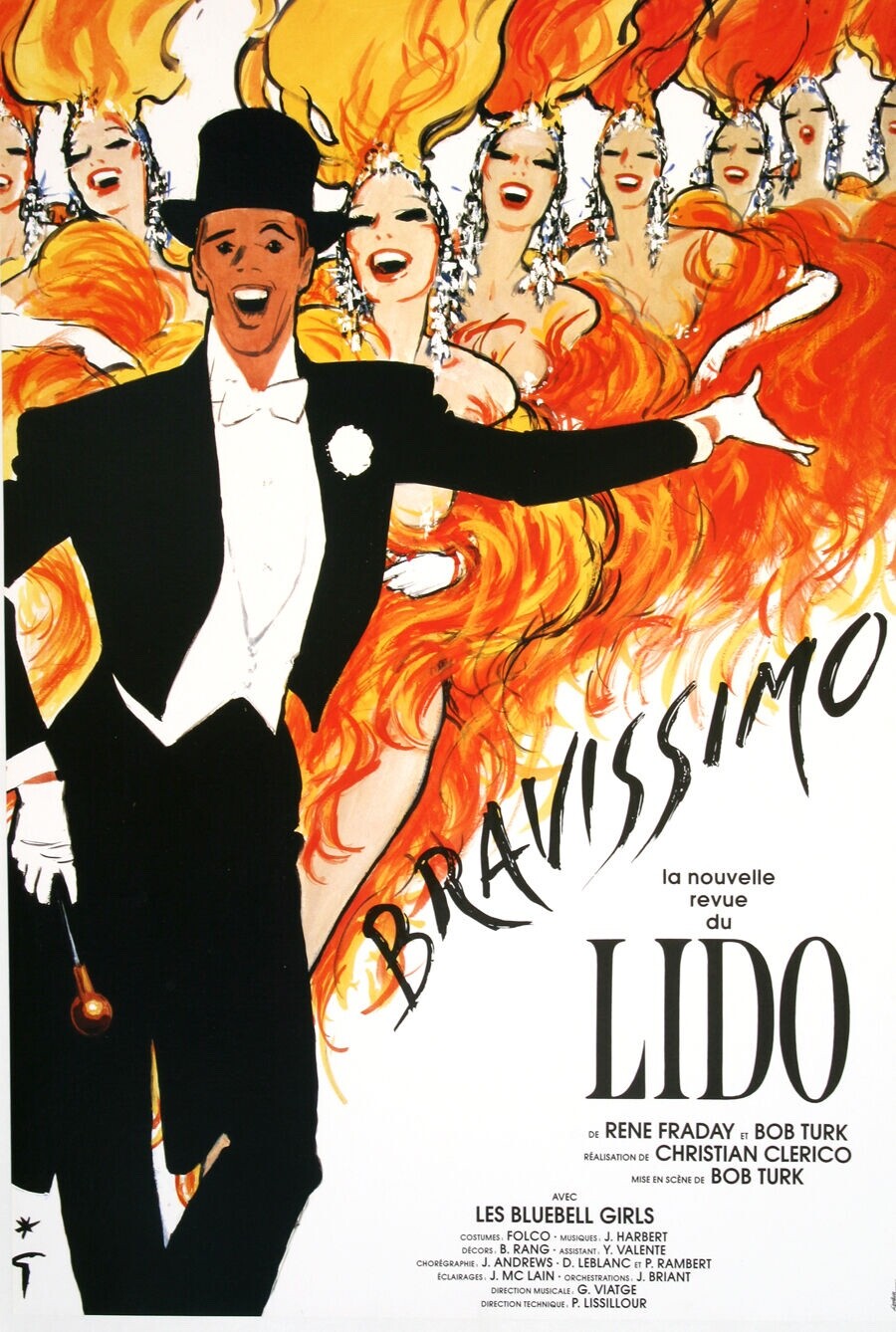 Lido Bravissimo poster by Rene Gruau on linen