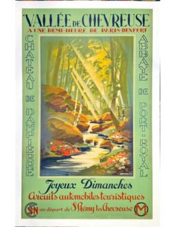 Vallee de Chevreuse by Robert Falcucci 1937 vintage French TRAVEL POSTER