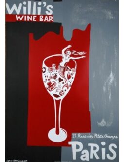 Willi's Wine Bar by Sophie Herxheimer original vintage poster