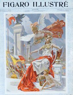 Figaro Illustre Athena by Leftwich 1898 on linen