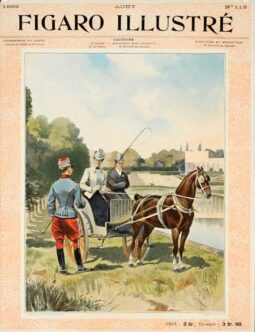 Figaro Illustre carriage by Vallet 1898 on linen