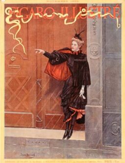 Figaro Illustre door woman by Jean Beraud 1898 on linen