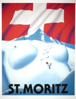 St Moritz ski poster by Razzia 2012 small