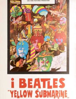 BEATLES YELLOW SUBMARINE POP ART 1968 ORIGINAL VINTAGE Locandina ON LINEN