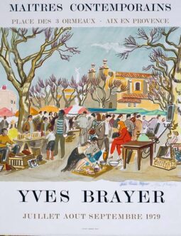 Yves Brayer exhibition in Aix en Provence 1979 on linen