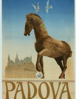 Padova by Barbi-Benvignati 1949 RARE italian enit poster Wooden Trojan Horse