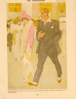 Simplicissimus 1913 Marcello Dudovich Der Drazedenzfall on linen original