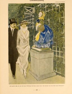 Simplicissimus 1913 Marcello Dudovich Lebensbejahung on linen original