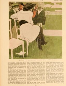 Simplicissimus 1913 Marcello Dudovich Berlorener Lag on linen original