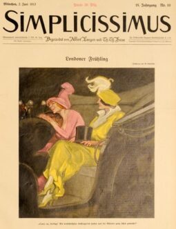 Simplicissimus 1913 Marcello Dudovich Londoner Fruhling on linen original