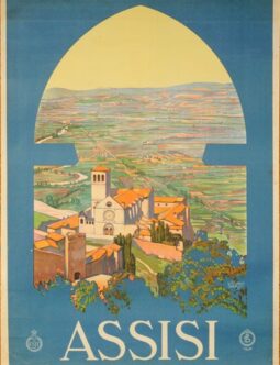 Assisi by Vittorio Grassi 1926 RARE italian enit poster