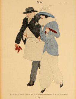 Simplicissimus 1913 Marcello Dudovich Refus on linen original