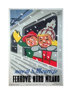 S Maurizio Ferrovie Nord Milano by Carlo Dradi ski destination poster