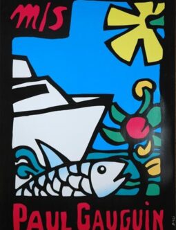 CRUISE SHIP MS PAUL GAUGIN ORIGINAL VINTAGE FRENCH TRAVEL POSTER 1990'S