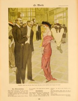 Simplicissimus 1913 Marcello Dudovich St Moritz on linen original