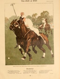 Simplicissimus 1913 by Eduard Thony Polo sport on linen original