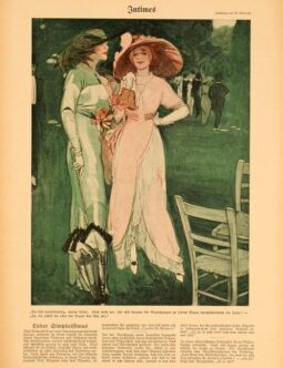 Simplicissimus 1913 Intimes by Dudovich on linen original