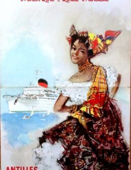 French Line by Brenet c1950 Cie Gle Transatlantique Cruise Line