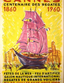 Cannes Centenaire des Regates Ship Regatta1860-1960 by Bellini