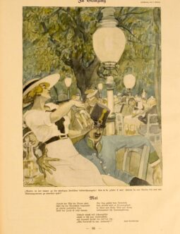 Simplicissimus 1913 by Kainer Lantern on linen original