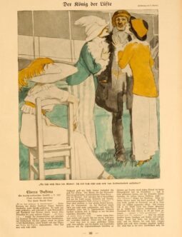 Simplicissimus 1913 by Kainer Der König der Lufte on linen original