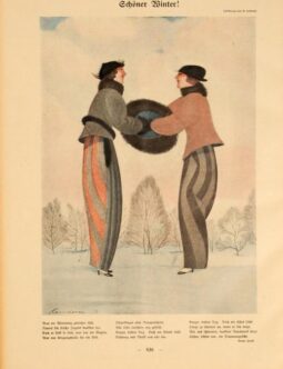 Simplicissimus 1913 by Lendecke Schoner Winter on linen original