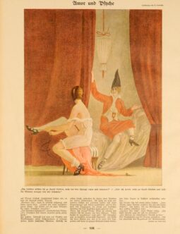 Simplicissimus 1913 by Lendecke Dance scene on linen original