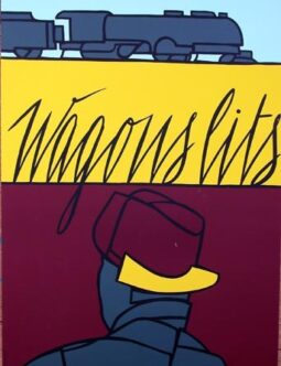 Wagon Lits Swiss by Valerio Adami 1980c original serigraphie