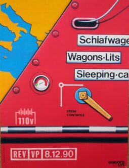 Wagon Lits Swiss by Peter Klasen 1990 original serigraphie