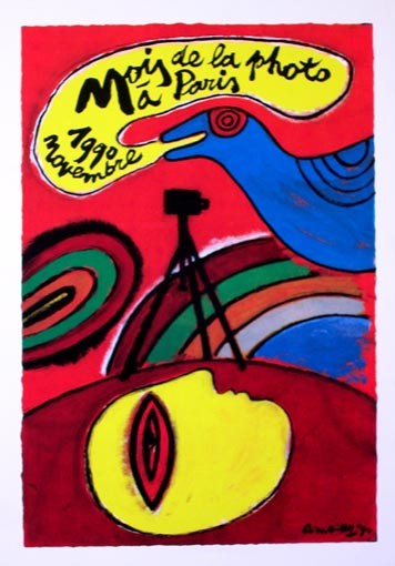 Mois de La Photo a Paris by Corneille 1990 original serigraphie