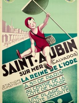 Saint Aubin sur Mer by Andre Galland 1935 Beach and Tennis poster