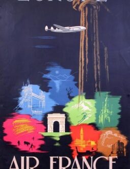 Europe Air France by Edmond Maurus 1948