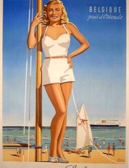 Middelkerke Belgique by Herman Verbaere c1950
