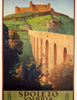 Spoletto Umbria Italian Railways Enit 1927 Cesare Simonetti
