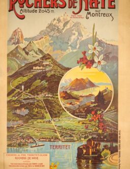 Rochers de Naye sur Montreux 1900 ORIGINAL VINTAGE Swiss TRAVEL